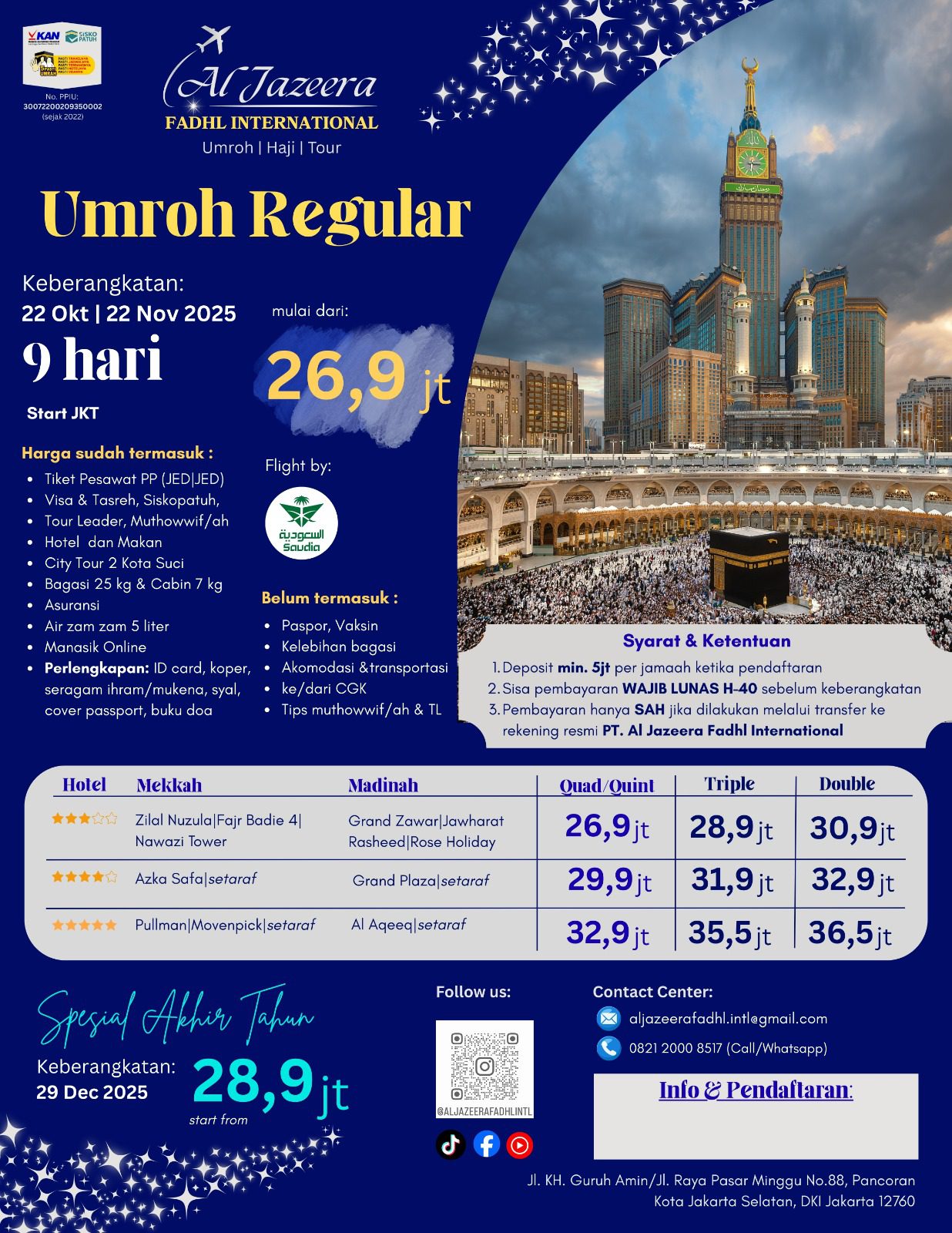 π Umroh Reguler 9 Hari